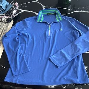 Polo by Ralph Lauren Men's Blue Quarter-Zip Shirt
